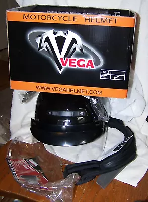 MOTORCYCLE HELMET VEGA XTA TOURING Size S  Black New In Box 760-012 + Shield • $20