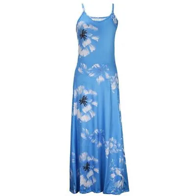 $0.99 • Buy Womens Casual Plus Size Sleeveless Strappy Boho Summer Holiday Maxi Swing Dress