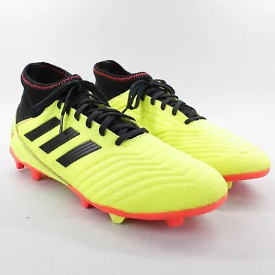 Adidas Predator 18.3 FG Soccer Cleats DB2003 Mens Size 11.5 Yellow Black • $38.99