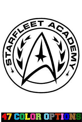 $4 • Buy Vinyl Decal Truck Car Sticker Laptop - Star Trek Starfleet Academy Logo