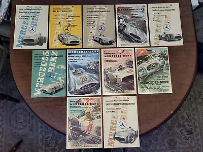 11x ORIG Vintage MERCEDES BENZ VICTORY Posters 1952-55 Grand Prix Mille Miglia • $2399.99