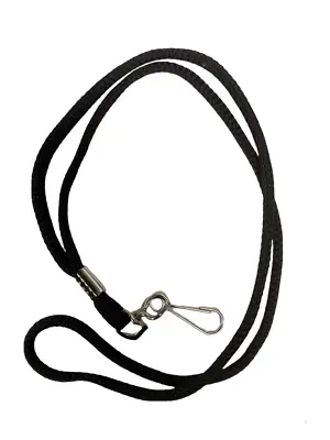 Black Strong Rope Neck ID Lanyard Metal Dog Clip For Keys & ID Card Pass Holder • £4.49