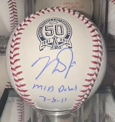 Mike Trout Autographed Baseball 7-8-11 Rookie Debut Angels 50th Anniversary Ball • $649.99