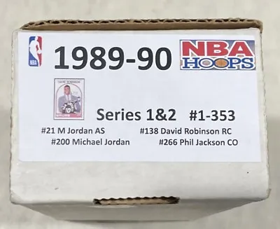 1989-90 NBA Hoops Complete Set David Robinson RC Jordan *1-353 Series 1 & 2 ERRs • $24.99