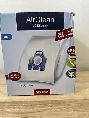Miele AirClean 3D Efficiency GN 8 Vacuum Bags With 4 Filters (10455150) • $28