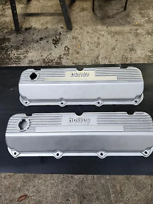 Ford 429 460 BBF Mickey Thompson Holley Finned Valve Covers 103R-52BX 103R 52BX • $355