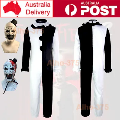 Terrifier 2 Art The Clown Cosplay Costume Mask Joker Jumpsuit Christmas Outfits • $29.79