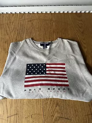 Vintage Ralph Lauren USA Flag Polo Sport Sweatshirt Large • £49.99