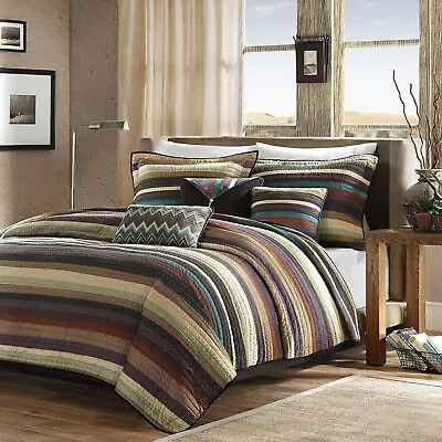 King Size Bedding Quilt 6Pc Set Southwestern Cabin Farmhouse Rustic Bedspread • $119.95