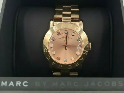 Marc Jacobs MBM 3216 Amy Rose Gold Wristwatch 36mm Case Stainless Steel Band Box • $111.71