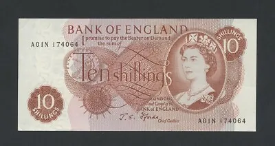 BANK OF ENGLAND 10 Shillings Note Fforde A01N-FIRST B310 EF Banknotes • £110