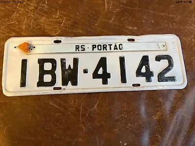 Brazil License Plate. Portão Tag # IBW 4142 Brazilian Vintage 🇧🇷 • $32.75