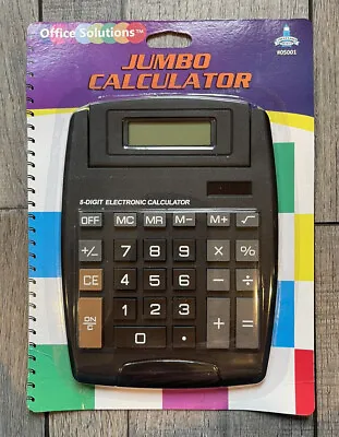 £6.23 • Buy Jumbo Calculator 8-Digit Display, Solar-powered, Swivels 0-45 Degrees 7” X 5”