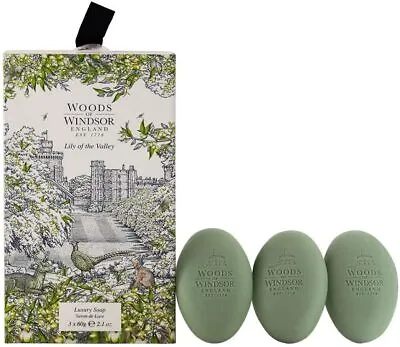 Woods Of Windsor Lily Of The Valley Luxury Soap For Her 60g (Pack Of 3) • £12.99