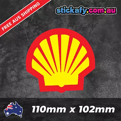 Shell Vinyl Sticker Funny Laptop Car Window Bumper 4x4 JDM Decal Tradie 4wd • $3.23