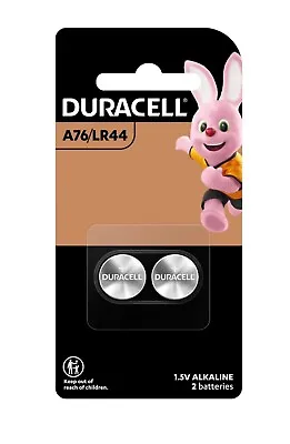 DURACELL LR44 A76 V13GA 1.5V 2 Pack BUTTON CELL ALKALINE BATTERY. Brand New. • $4.99