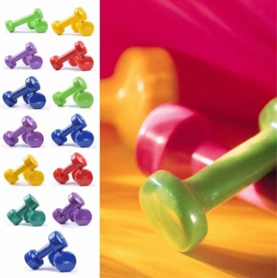 $10.99 • Buy 0.5-10KG Vinyl Dumbbell Pair Weightlifting Dumbbell Set Hand Weights Anti-Slip