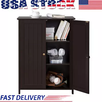 Modern Floor Storage Cabinet Cupboard With 2 Doors Bathroom Kitchen Pantry Shelf • $70.71