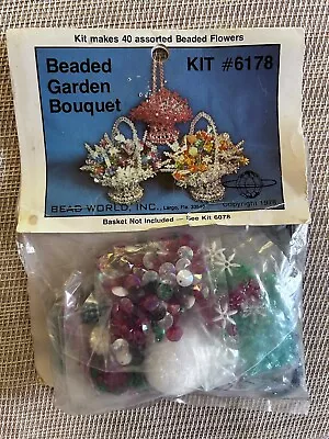 Vtg Vintage Bead World Inc #6078  Beaded Garden Bouquet  Kit • $19.95