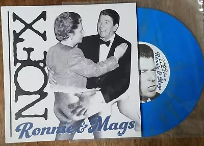 NOFX Ronnie & Mags 7  BLUE /GREY SPLATTER Vinyl /1008 FAT Punk Green Day • $25