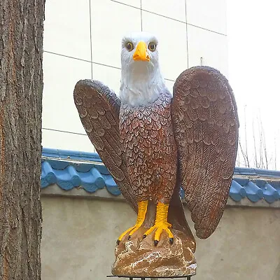 Eagle Falcon Decoy Statue Yard Garden Crow Pest Outdoor Deterrent Ornaments • £18.82