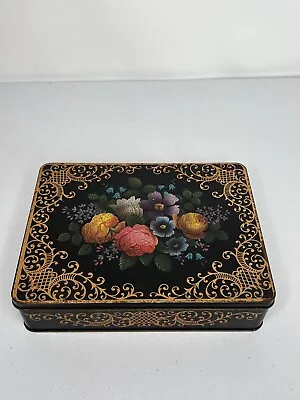 Vintage Tin Container Case Manufacturing Company Graphic Storage Box • $18.50