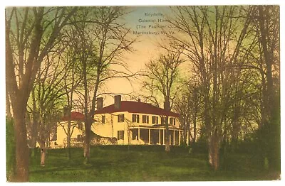 C.1910 MARTINSBURG WV HAND COLORED BOYDVILLE COLONIAL HOME FAULKNER Postcard P39 • $19.95