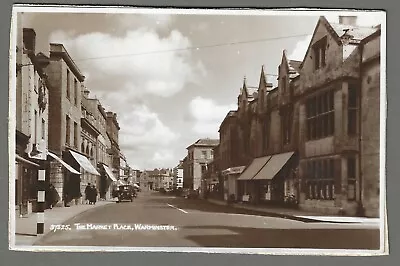 Vintage RP Postcard The Market Place Warminster Dorset. Mounted Onto Card • £2