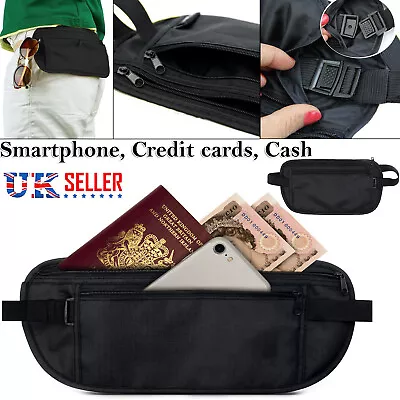 Money Wallet Bum Bag Waist Belt Travel Security Fanny Pack Pouch Festival Sports • £3.95