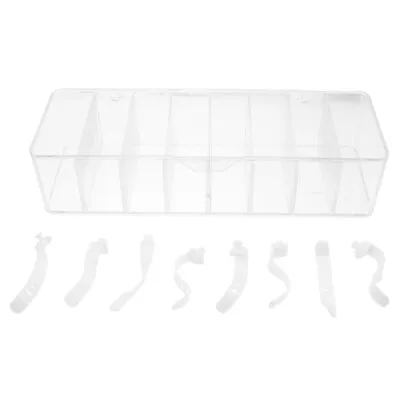 Cable Management Box With Lid: Portable Clear Cord Organizer - 8 Compartments • £13.19