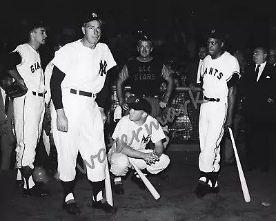 MLB Joe Dimaggio Mickey Mantle Willie Mays Black & White 8 X 10 Photo Picture • $5.59