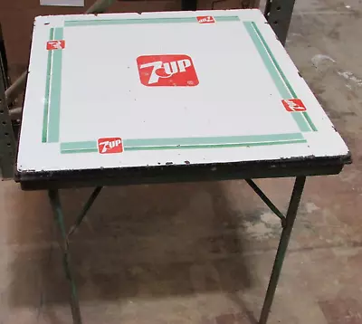 7Up Complete Metal Table #4-Mexican-Restaurant- Bar-29x29-Soda-Vintage • $269.97