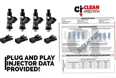 Honda Acura CIVIC D16y8 D16 B18 450cc Fuel Injectors OBD2 B D H F Series Integra • $198.95