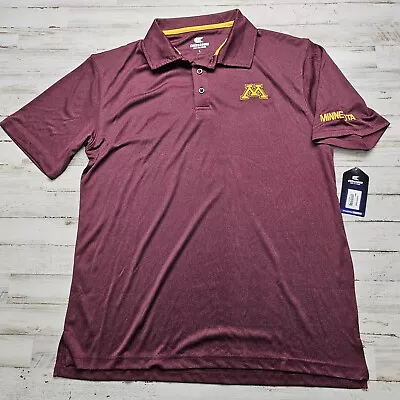 University Of Minnesota Golden Gophers Colosseum Men LG Polo Golf Sideline Shirt • $15.99