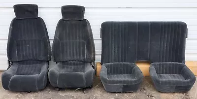 2000-2002 Pontiac Firebird Formula Ebony Black Cloth Seats Set Front Rear USED • $400