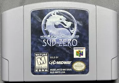 Mortal Kombat Mythologies: Sub-Zero N64 (Nintendo 64 1997) Authentic VGC Tested • $30