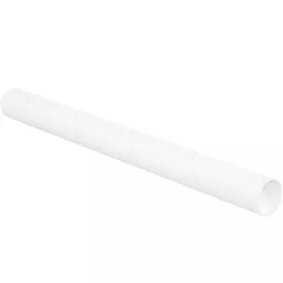 White Mailing Tubes With Caps 2 1/2  X 15  Pack Of 34 For Shipping Storing  • $90.99