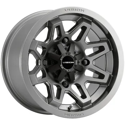 Vision UTV 416 Seven 14x7 4x136 +2.5mm Gunmetal Wheel Rim 14  Inch • $73.99