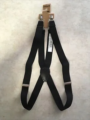 $10.89 • Buy Dockers Adjustable Clip-On Elastic Suspenders Solid Black 1.5  One Size S - XL