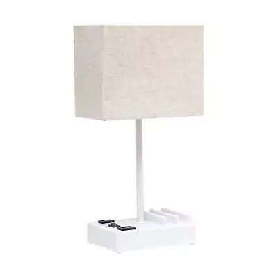 15.3  Tall Modern Rectangular Multi-Use 1 Light Bedside Table Desk Lamp • $26.87