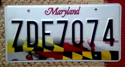 Maryland License Plate 'state Flag' Graphic Auto Tag (random Plate # Number) Md  • $8.99