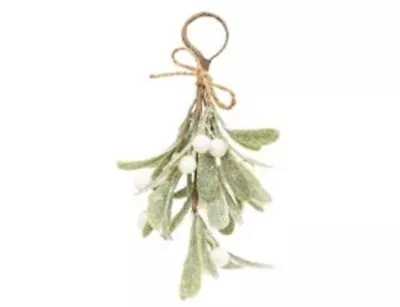 Hanging Glittered Mistletoe Ornament Decor Pick • $6