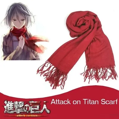 Attack On Titan Mikasa Ackerman Cosplay Scarf Japanese Anime Shingeki No Kyojin • $13.99