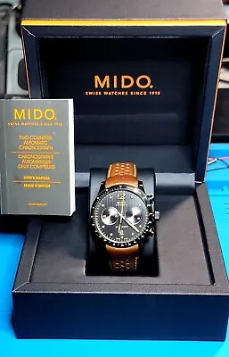 Mido Multifort Automatic Chronograph Leather Strap Men's Watch M0256273606110 • $800