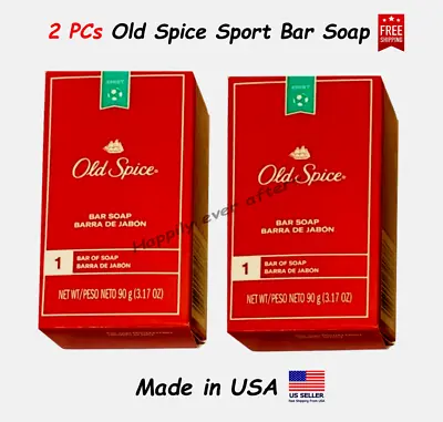 2 PC P&G Old Spice Bar Soap - Made In USA Men's Sports Bar Soap Authentic • $9.97