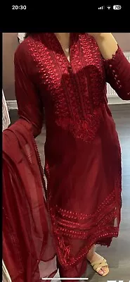 Agha Noor 3 Piece Embroidered Suit Khaadi Eid Sana Safinaz Maria B Gul Ahmed UK • £40