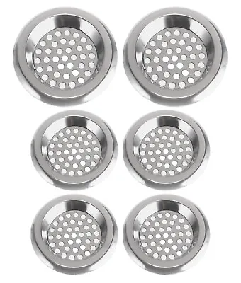 6 X  Stainless Steel Sink Bath Plug Hole Strainer Drainer Basin Hair Trap Cover • £3.99