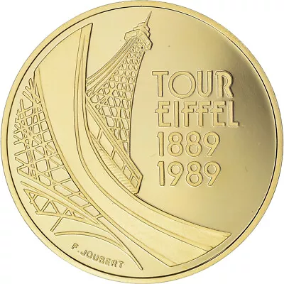 [#845817] Coin France Tour Eiffel 5 Francs 1989 Paris MS Gold KM:968 B • $1158.87