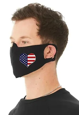 American Flag Unisex 4 Ply Cotton Jersey Face Cover/Masks.Washable/Reusable  • £9.99