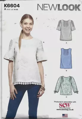 Ladies Simplicity New Look Sewing Pattern Top Blouse Shirt Bust Size 32.5/44 In • £5